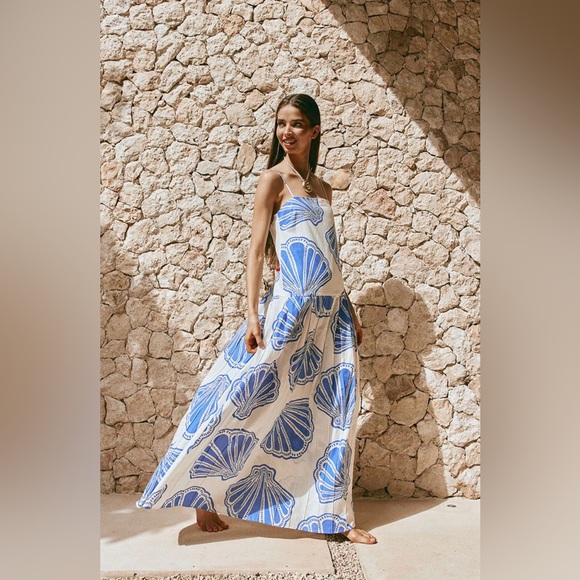 Sabo Skirt -NWT Blue and White Maxi Dress - Picture 2 of 5